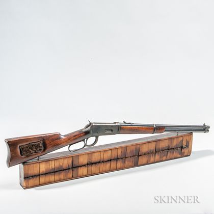 Presentation Winchester Model 1894 Saddle Ring Carbine and Target Board