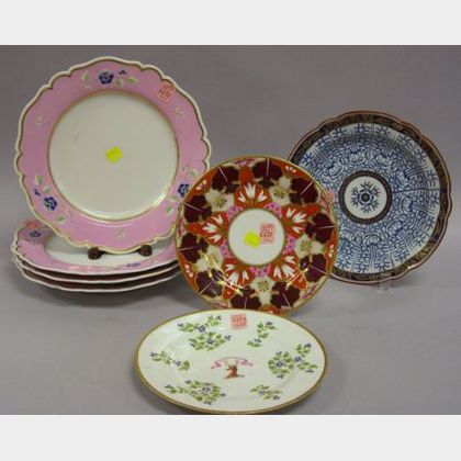Seven Pieces of Worcester Porcelain Tableware