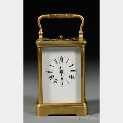 French Brass Regulator Carriage Clock
