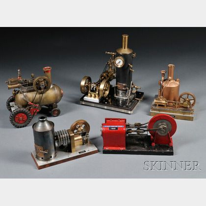 Four Bench-made Steam Engines and a Stationary Hot-air Engine