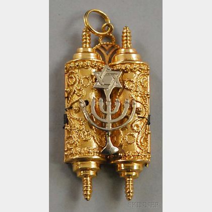 14kt Bicolor Gold Judaica Pendant/Charm
