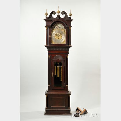 Walter Durfee Mahogany Tubular-bell Chime Clock