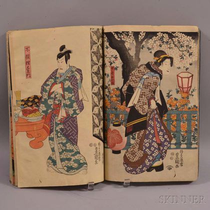 Fifty-five Oban Tate-e Woodblock Prints