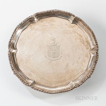 Georgian Sterling Silver Footed Salver