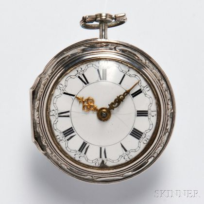 Silver English Pair-cased Watch