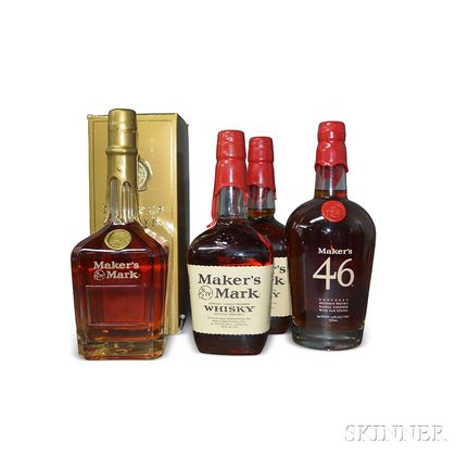 Mixed Makers Mark, 4 750ml bottles 