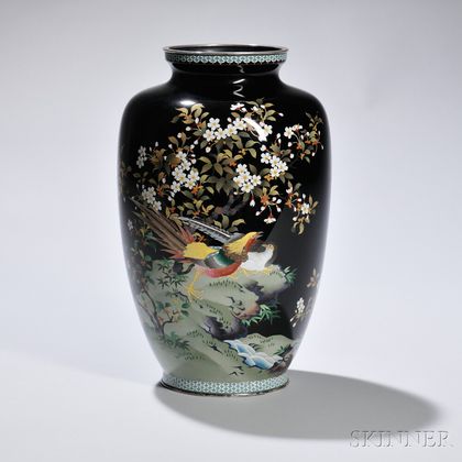 Cloisonne Vase Marked "Ando Jubei,"
