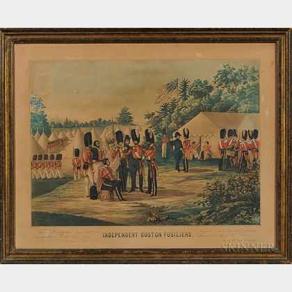Independent Boston Fusiliers Members Lithograph