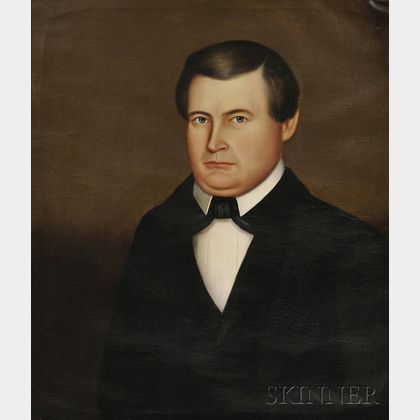 Horace Bundy (American, 1814-1883) Portrait of a Ludlow, Vermont, Gentleman.