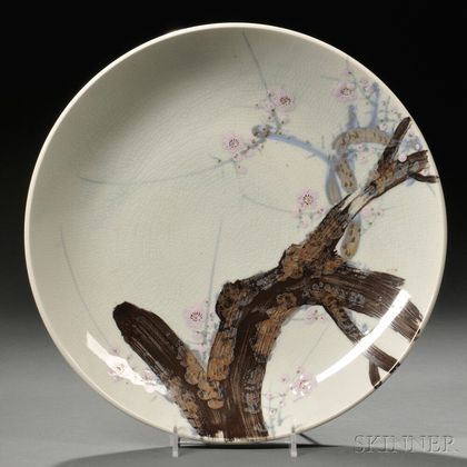 Contemporary Crackle-glaze Charger