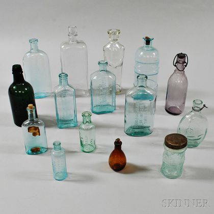 Fifteen Glass Bottles