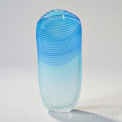 Cenedese Filigrana Art Glass Vase