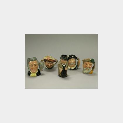 Five Royal Doulton Ceramic Toby Jugs