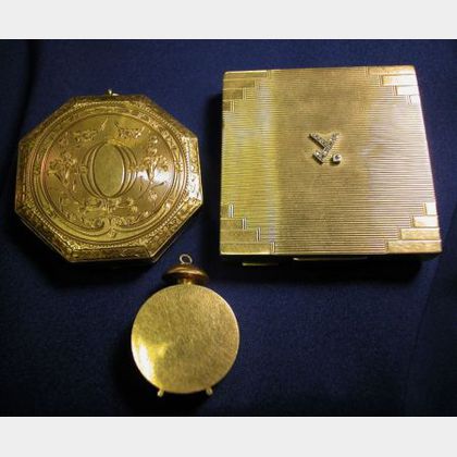 Edwardian 14kt Gold Compact, Tiffany & Co.