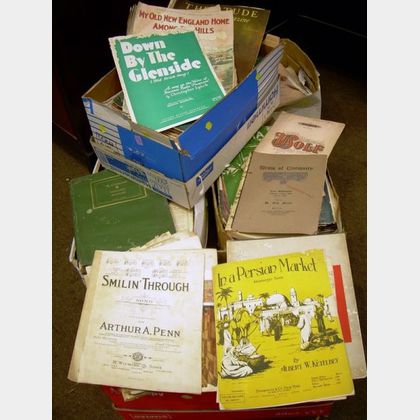 Large Collection of Sheet Music and 1920s-30s The Etude Music Magazine.