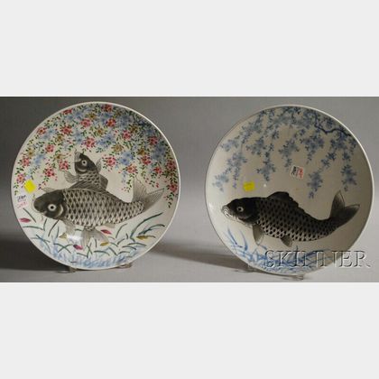 Two Japanese Export Porcelain Chargers