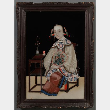 Chinese Export School, 19th Century Portrait of a Young Woman.