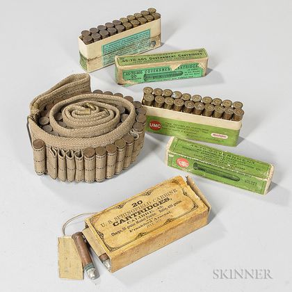 Krag Belt and Full Box of .45-55 Carbine Ammunition