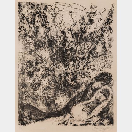 Marc Chagall (Russian/French, 1887-1985) Le ciel des amoureux
