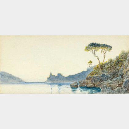 William Stanley Haseltine (American, 1835-1900) Mediterranean Coast