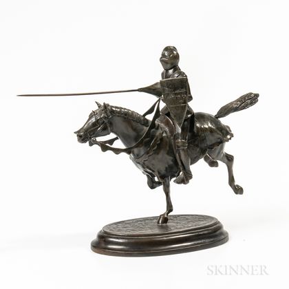 Cast Bronze Sculpture of a Knight