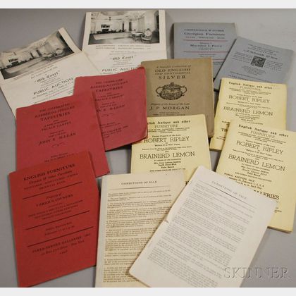Nine Antiques Auction Catalogs from the Late 1940s