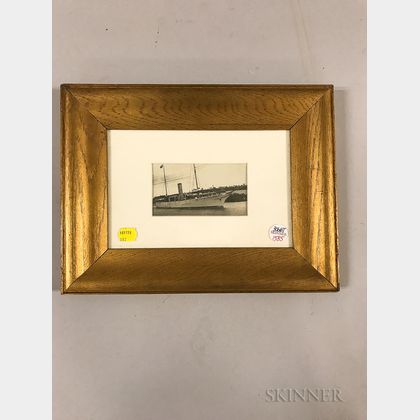 Framed Photograph of the Presidential Yacht Mayflower with President Warren Harding