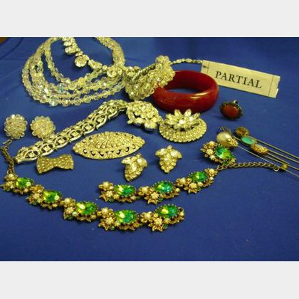 Small Group of Mid-Century Costume Jewelry. 