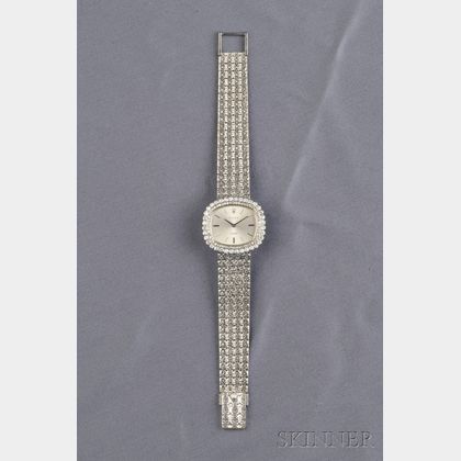 Lady's 18kt White Gold and Diamond "Orchid" Wristwatch, Rolex