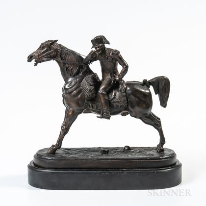 Bronze Figure of a Military Officer on Horseback