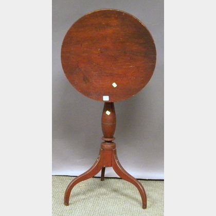 Federal Pine and Maple Tilt-top Candlestand