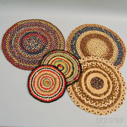 Five Braided Fabric Mats