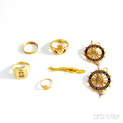 Group of Gold Jewelry and Accessories
