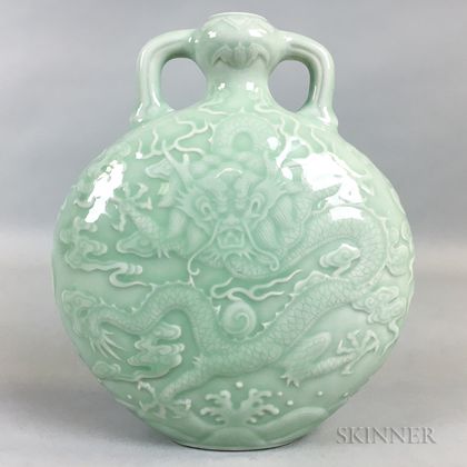 Celadon Flask Vase