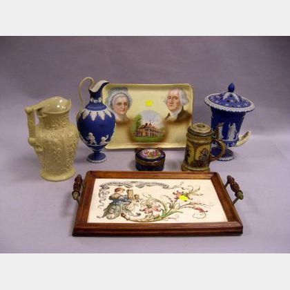 Seven Assorted English and Continental Decorated Ceramic Items