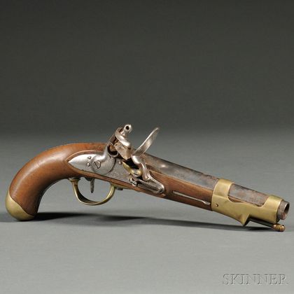 French Model An IX Flintlock Pistol