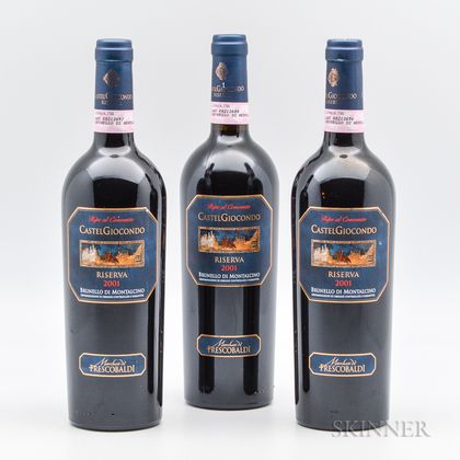 Frescobaldi Brunello di Montalcino Riserva Castelgiocondo 2001, 3 bottles 