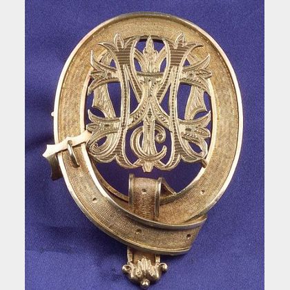 Antique Scottish Silver Gilt Brooch