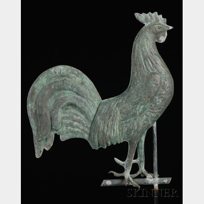 Molded Copper Rooster Weather Vane