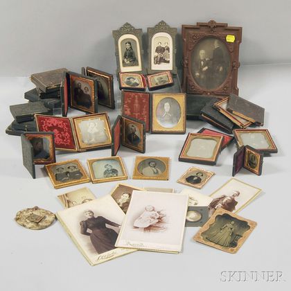 Group of Daguerreotypes, Ambrotypes, Tintypes, and Photographs