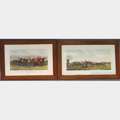 Two Hand-colored Horseracing Engravings