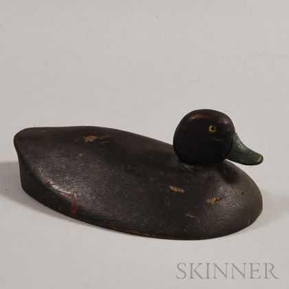 Doc Baumgartner Carved and Painted Duck Decoy and a Fish Lure Decoy