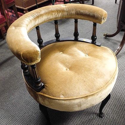 Victorian Painted and Upholstered Roundabout Chair