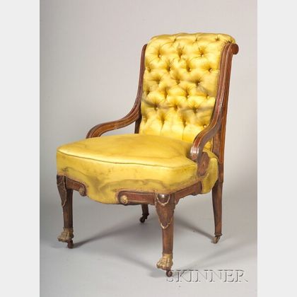 American Aesthetic Movement Gilded and Gilt-bronze Mounted Rosewood Side Chair