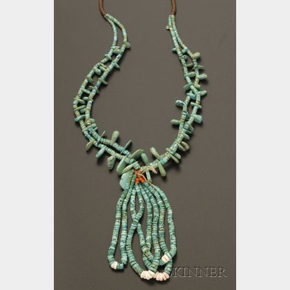 Southwest Turquoise Tab Necklace