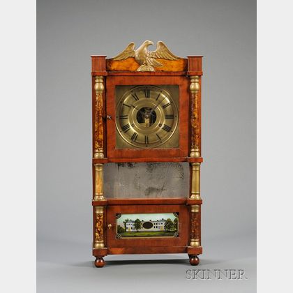 Miniature Triple-Decker Shelf Clock by Birge, Mallory & Company