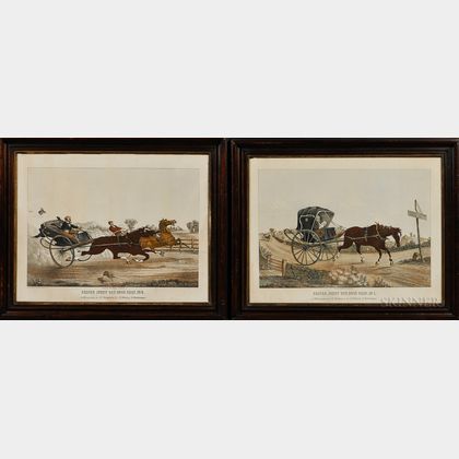 F.M. Haskell & Co., Lithographers (American, 19th Century) Pair of Prints: Deacon Jones' One Hoss Shay. No. 1
