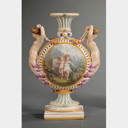 Wedgwood Hand-painted Queen's Ware Mermaid Vase