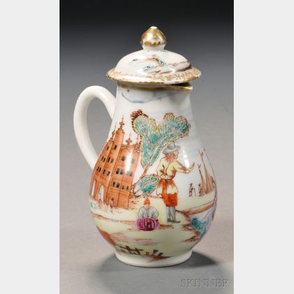 Chinese Export Porcelain Cream Jug with Cover