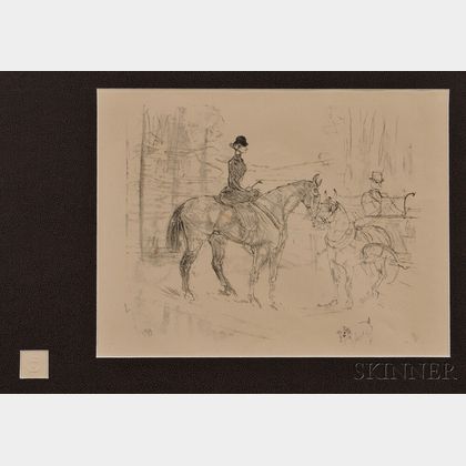 After Henri Toulouse-Lautrec (French, 1864-1901) L'Amazone et le Tonneau [The Horsewoman and the Cart]